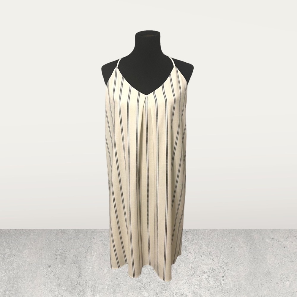 Gianni Bini Cream Stripped Dress (M)
